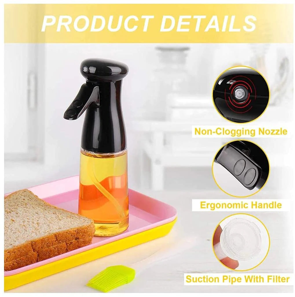 "210ML Olive Oil Spray Bottle - Perfect for BBQ, Cooking, Baking, and Salad Dressing!"