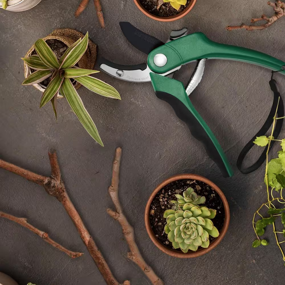 Professional Stainless Steel Heavy-Duty Garden Anvil Pruning Shears