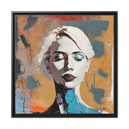 "Elegant Abstract Woman Portrait - Framed Canvas Wall Art for Stunning Decor"