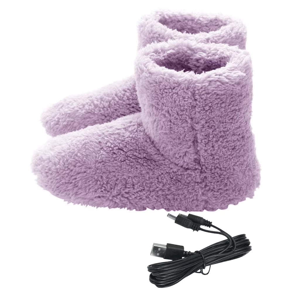 "Cozy Up Together: USB-Powered Electric Foot Warmer - Energy-Efficient Fleece Heating Pads for Home and Sleep"