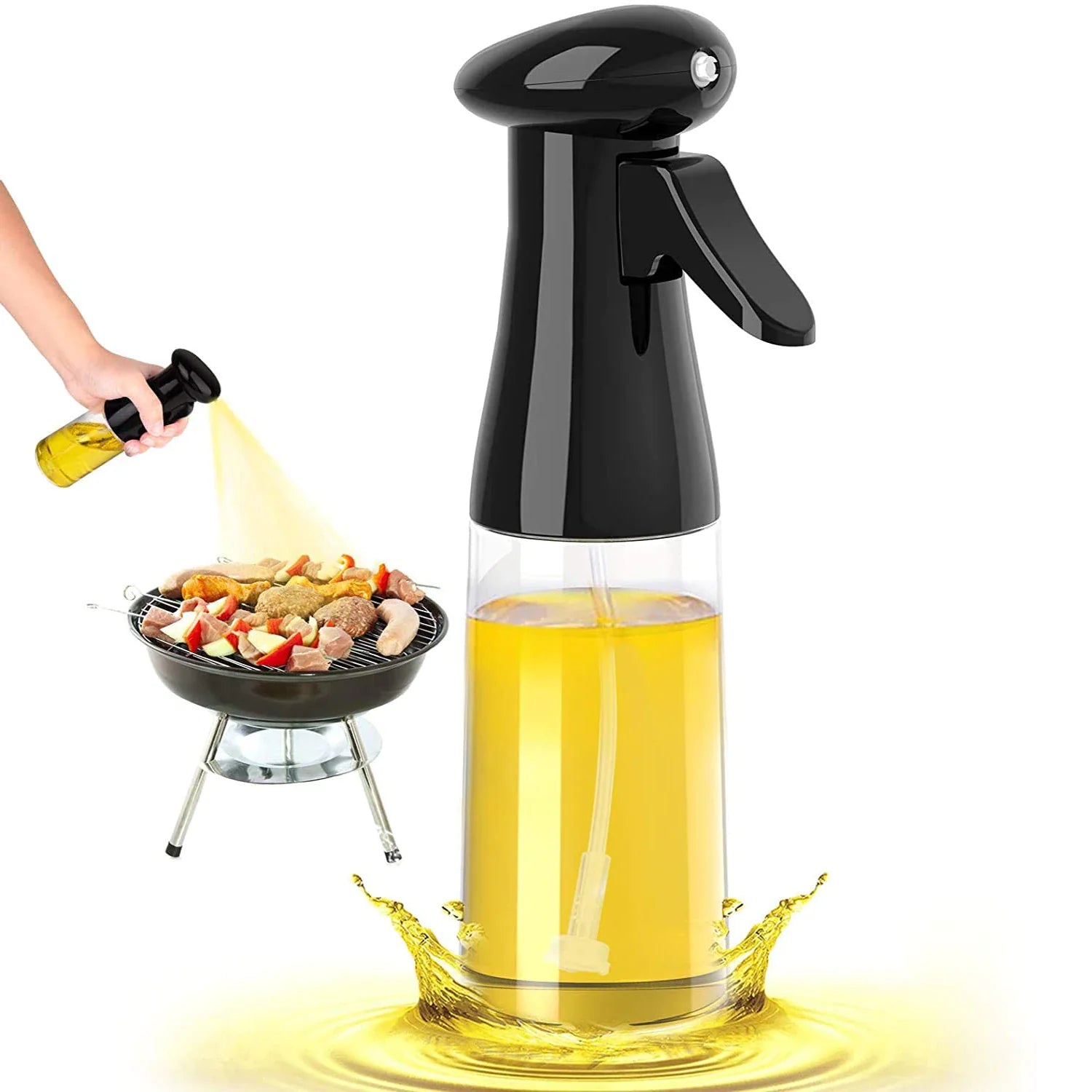 "210ML Olive Oil Spray Bottle - Perfect for BBQ, Cooking, Baking, and Salad Dressing!"