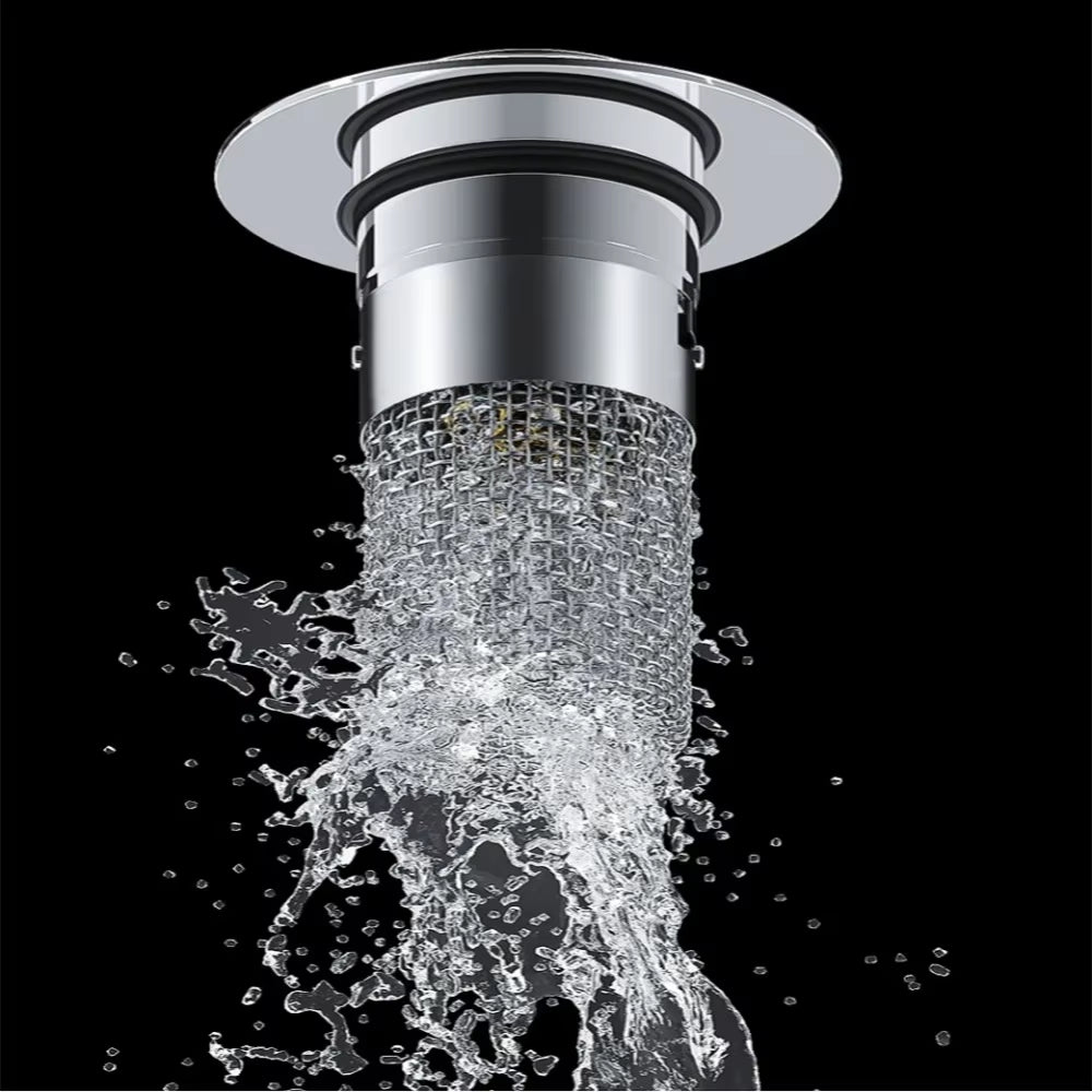 Revolutionary Universal Washbasin Drain Plug - Insect & Odor Proof Filter for Guaranteed Clog-Free Use