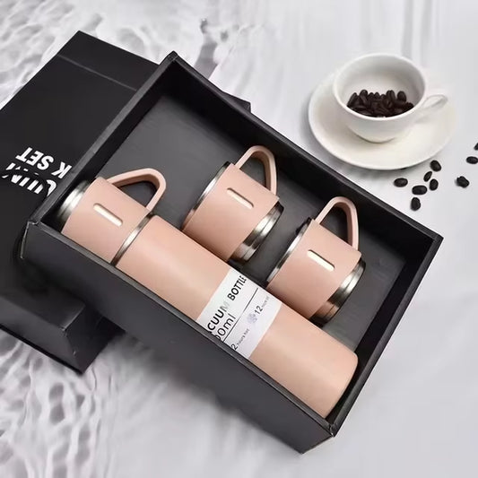 Ultimate 500ml Stainless Steel Vacuum Insulated Coffee Mug - Sleek Business Gift Set for Office Use