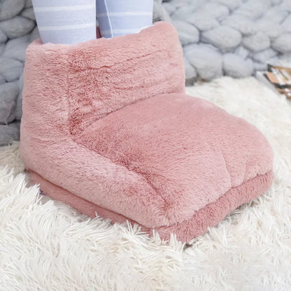 "Cozy Up Together: USB-Powered Electric Foot Warmer - Energy-Efficient Fleece Heating Pads for Home and Sleep"