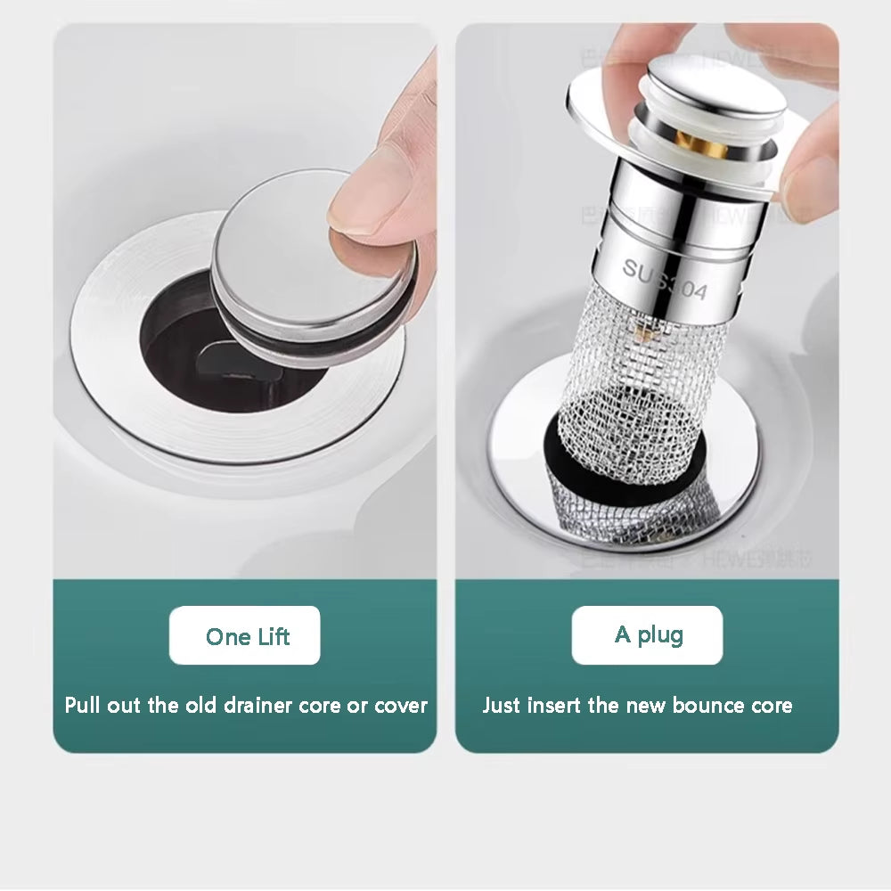 Revolutionary Universal Washbasin Drain Plug - Insect & Odor Proof Filter for Guaranteed Clog-Free Use